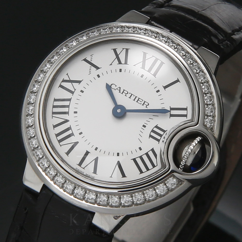 CARTIER(USED)까르띠에 발롱블루 다이아베젤 28 워치