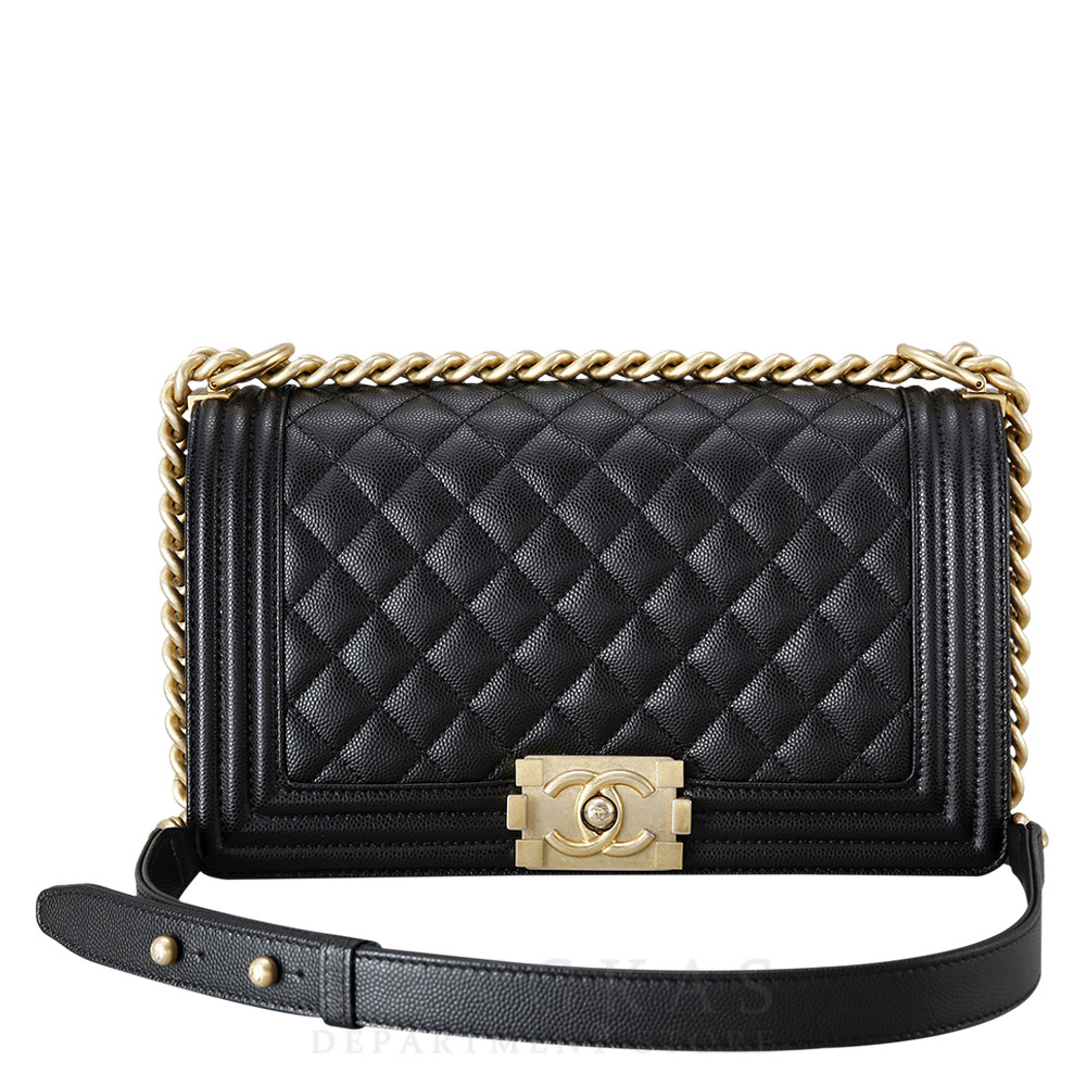 CHANEL(USED)샤넬 캐비어 보이샤넬 미듐