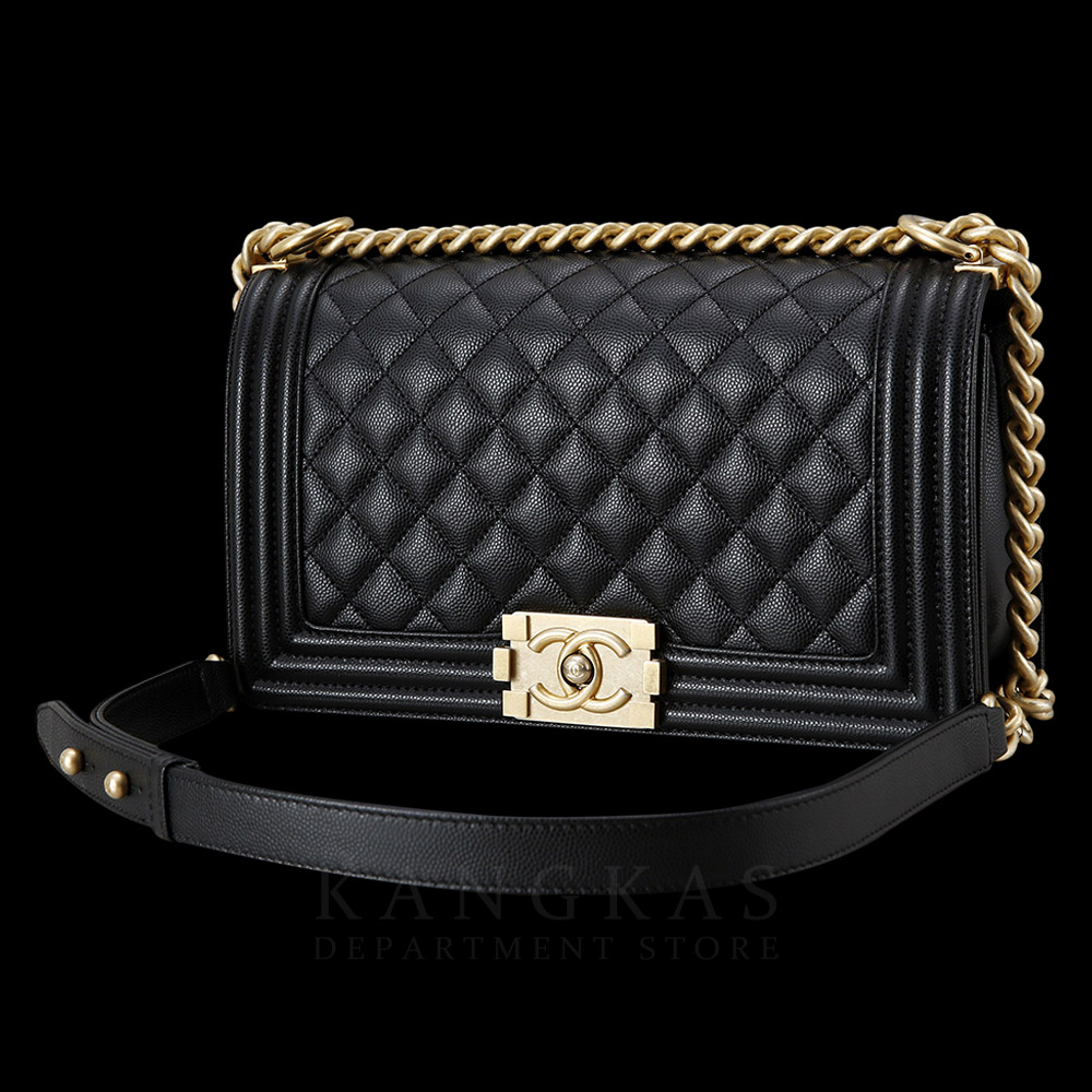 CHANEL(USED)샤넬 캐비어 보이샤넬 미듐