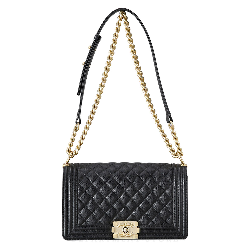 CHANEL(USED)샤넬 캐비어 보이샤넬 미듐
