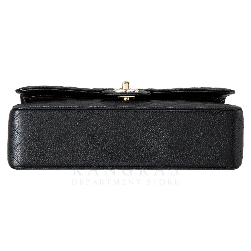 CHANEL(NEW)샤넬 클래식 캐비어 미듐 블랙 금장