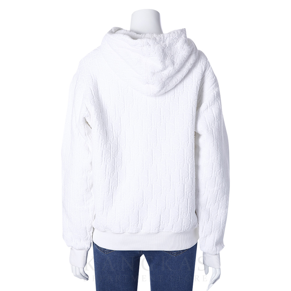 CHRISTIAN DIOR(USED)크리스찬디올 디올로고 패턴 화이트 후드티 #S