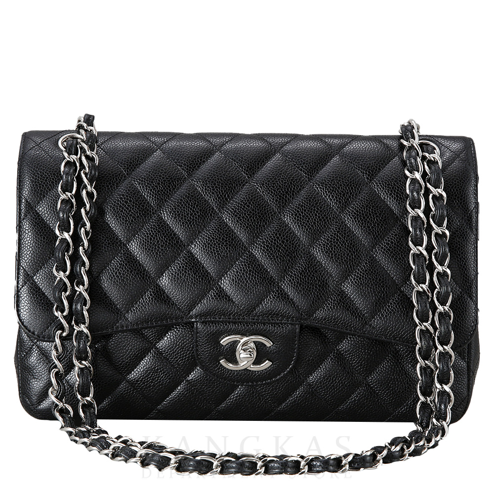 CHANEL(USED)샤넬 클래식 캐비어 점보 블랙