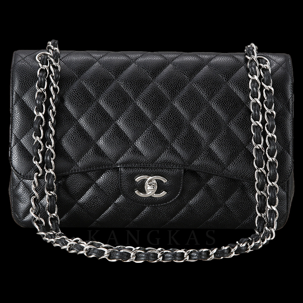CHANEL(USED)샤넬 클래식 캐비어 점보 블랙
