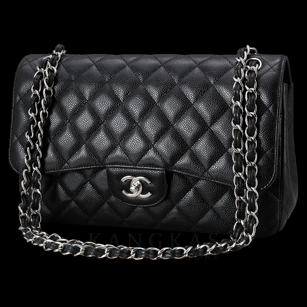 CHANEL(USED)샤넬 클래식 캐비어 점보 블랙