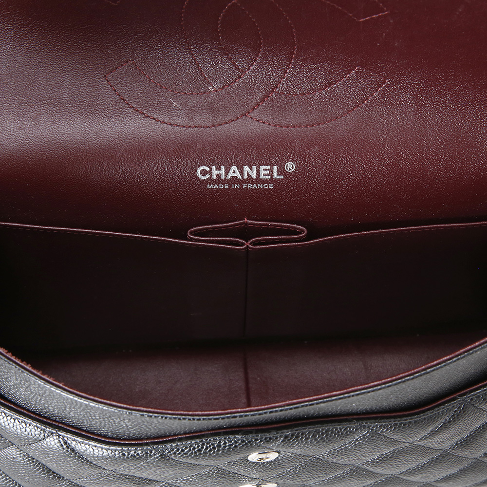 CHANEL(USED)샤넬 클래식 캐비어 점보 블랙