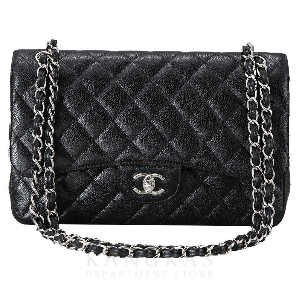 CHANEL(USED)샤넬 클래식 캐비어 점보 블랙