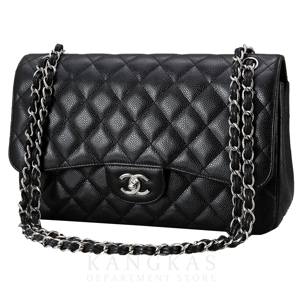 CHANEL(USED)샤넬 클래식 캐비어 점보 블랙