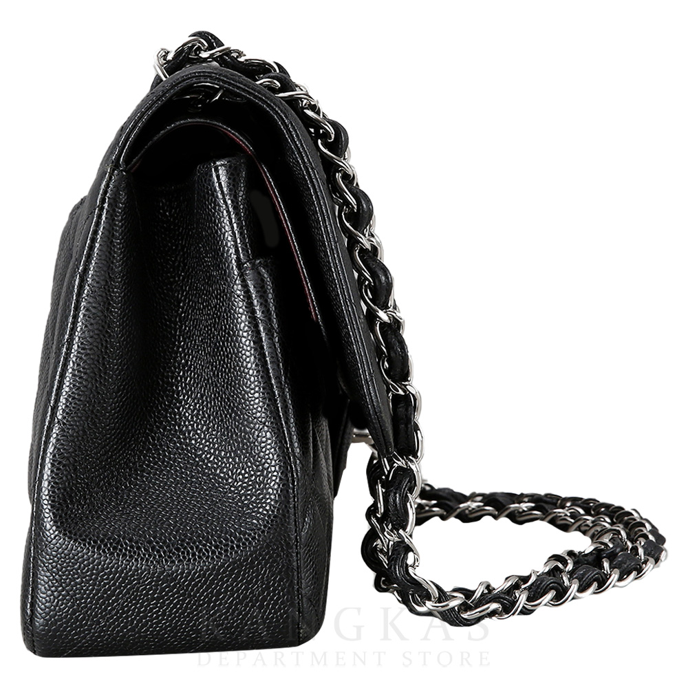 CHANEL(USED)샤넬 클래식 캐비어 점보 블랙