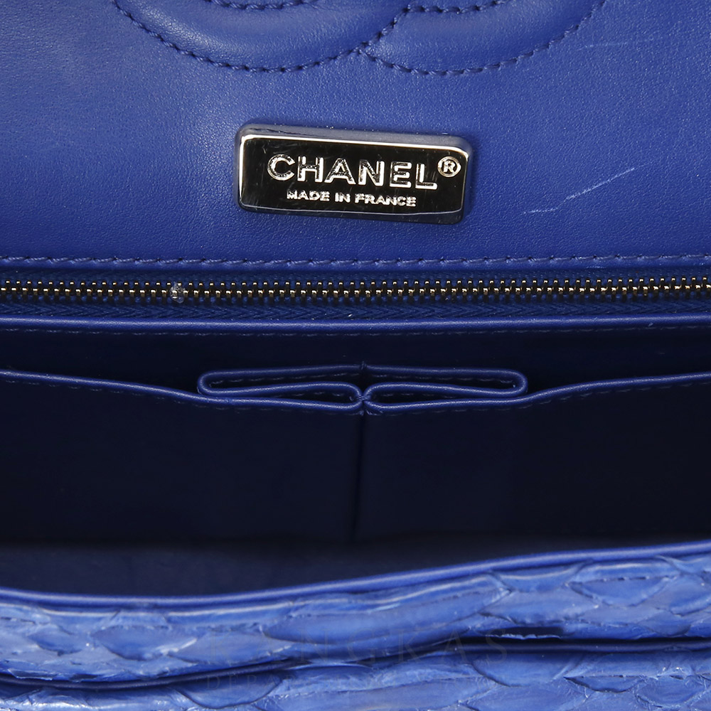 CHANEL(USED)샤넬 클래식 파이톤 미듐