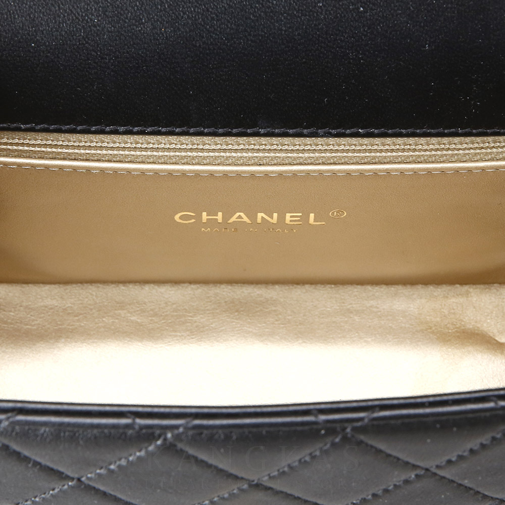 CHANEL(USED)샤넬 시즌 CC로고 체인 탑 핸들 백