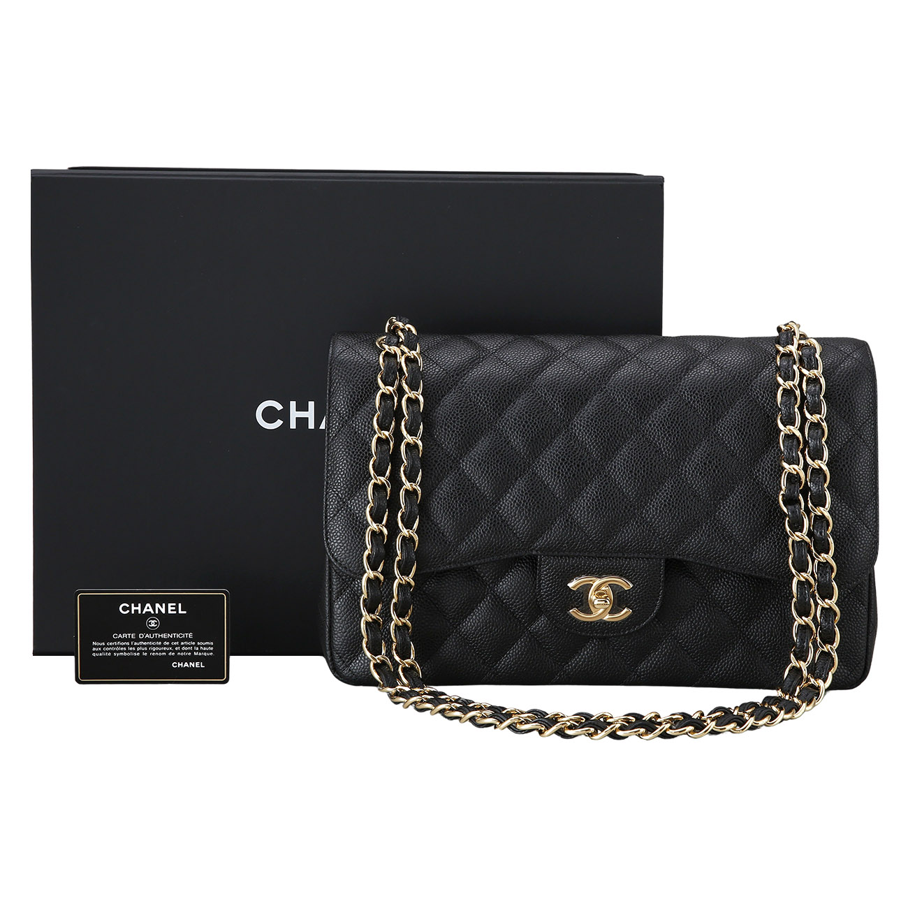 CHANEL(USED)샤넬 캐비어 클래식 라지 플랩백