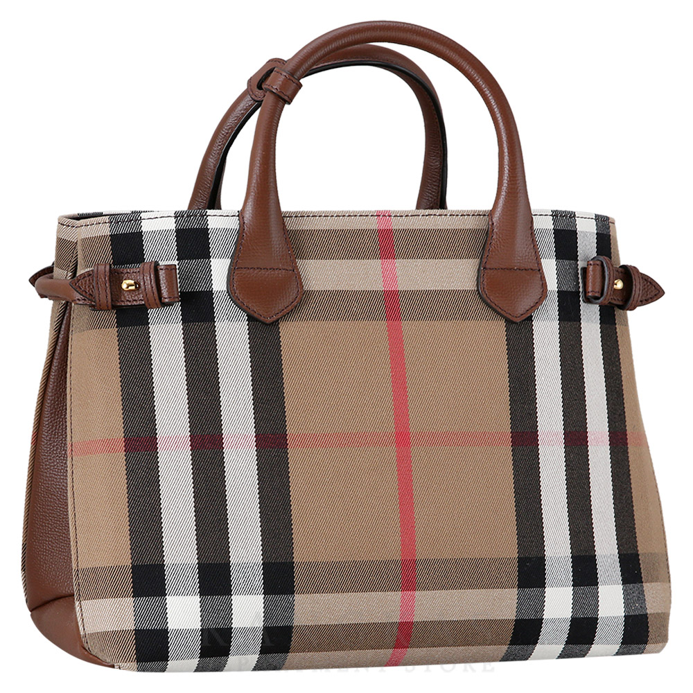 BURBERRY(USED)버버리 캔버스 체크 배너 백