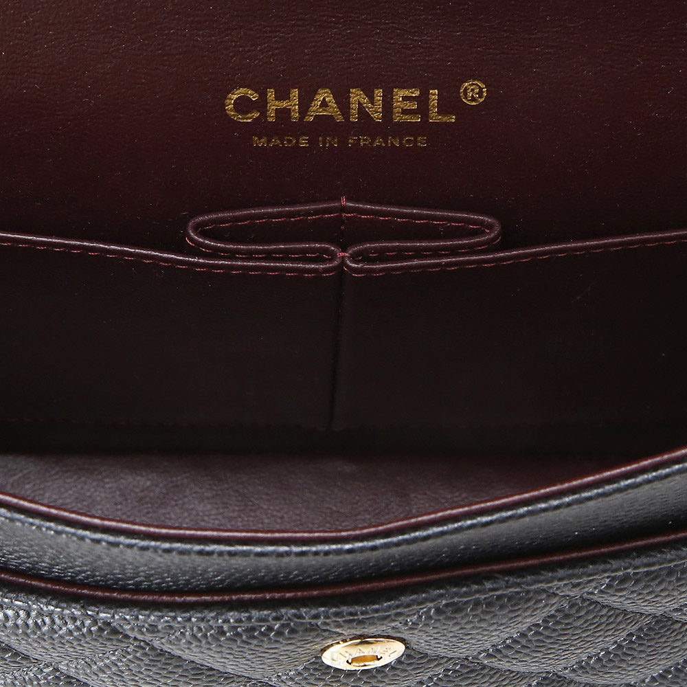 CHANEL(USED)샤넬 클래식 캐비어 미듐 금장