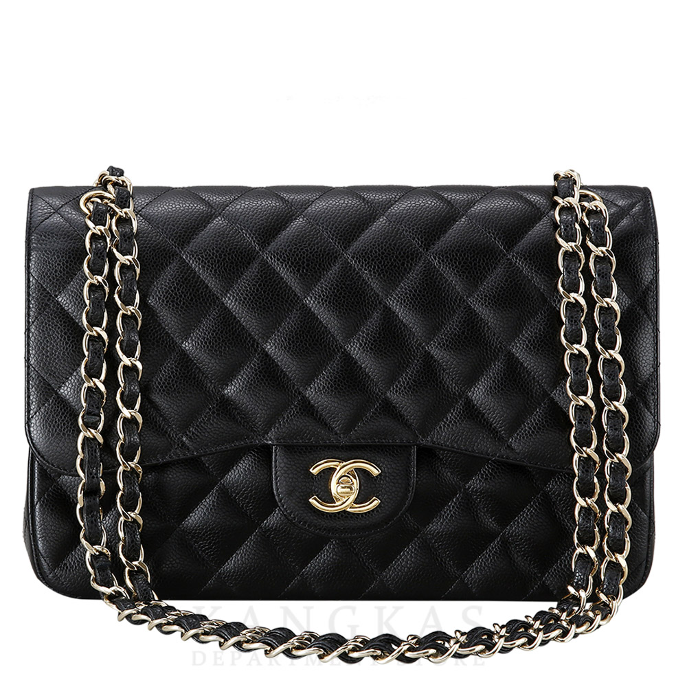 CHANEL(USED)샤넬 클래식 캐비어 점보 블랙