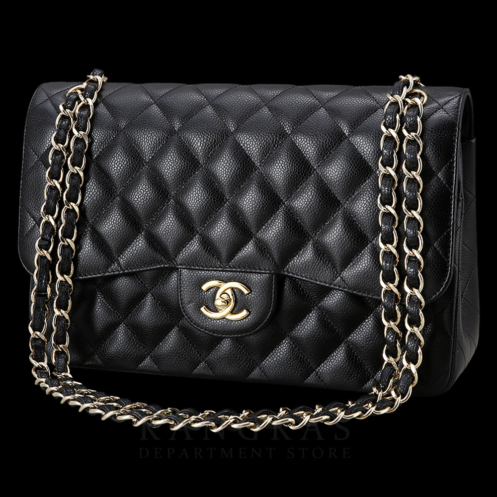 CHANEL(USED)샤넬 클래식 캐비어 점보 블랙