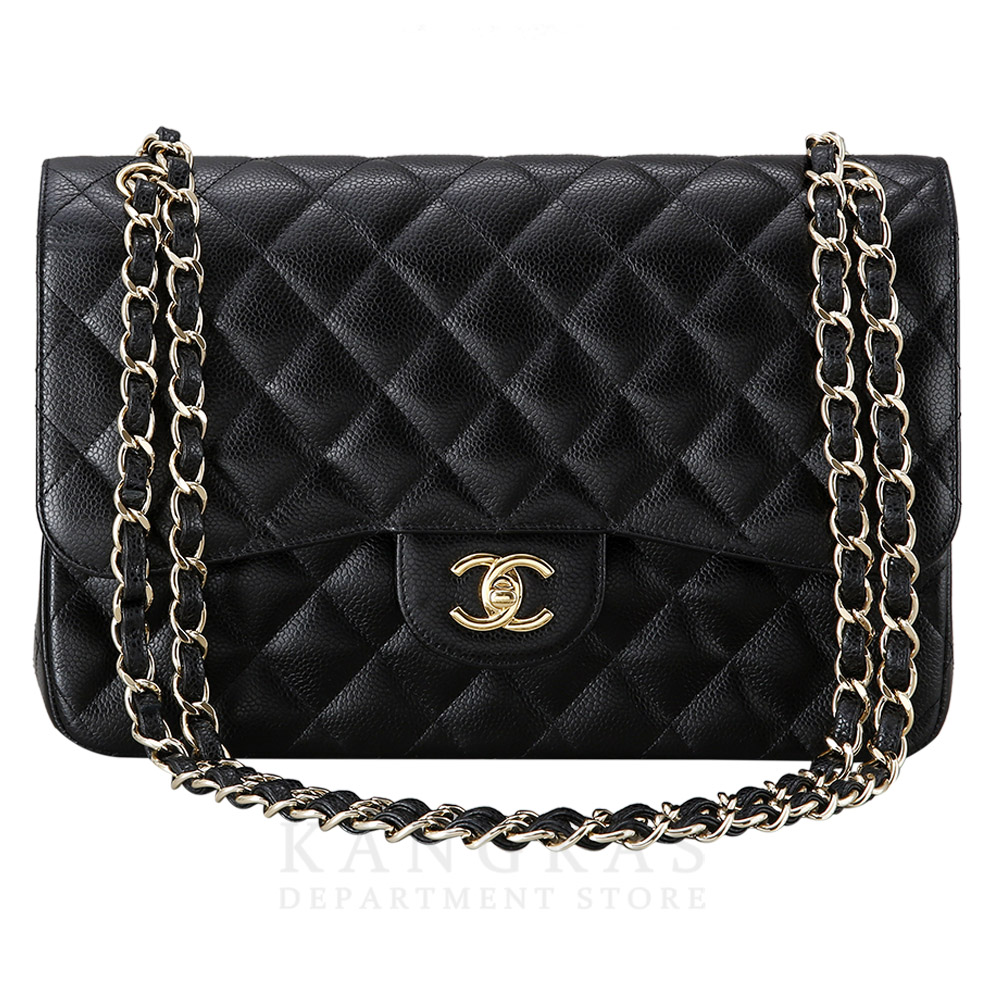 CHANEL(USED)샤넬 클래식 캐비어 점보 블랙