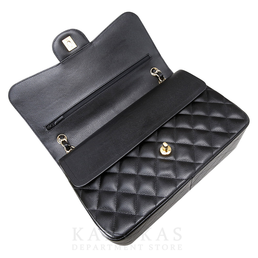 CHANEL(USED)샤넬 클래식 캐비어 점보 블랙