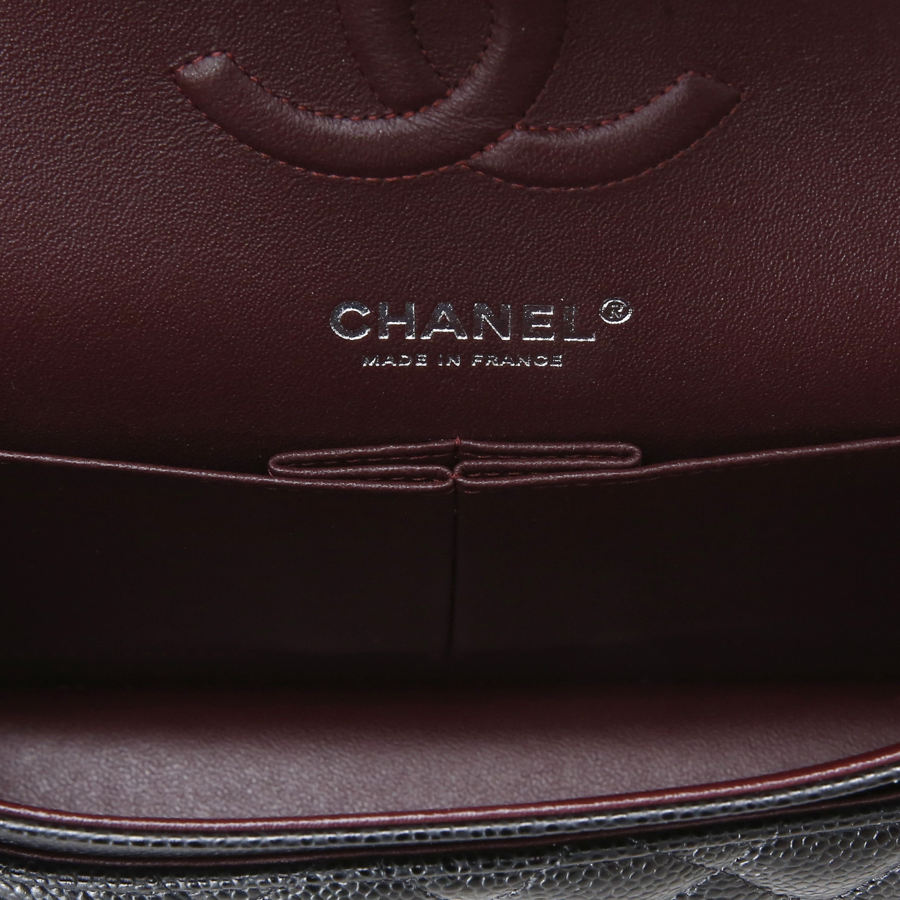 CHANEL(USED)샤넬 클래식 캐비어 미듐 블랙 은장