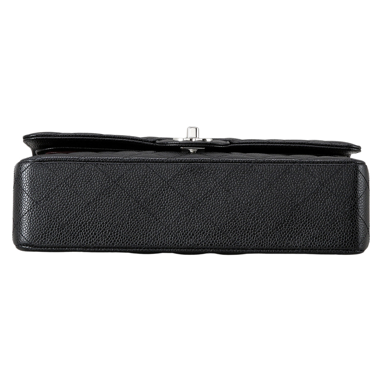 CHANEL(USED)샤넬 클래식 캐비어 미듐 블랙 은장