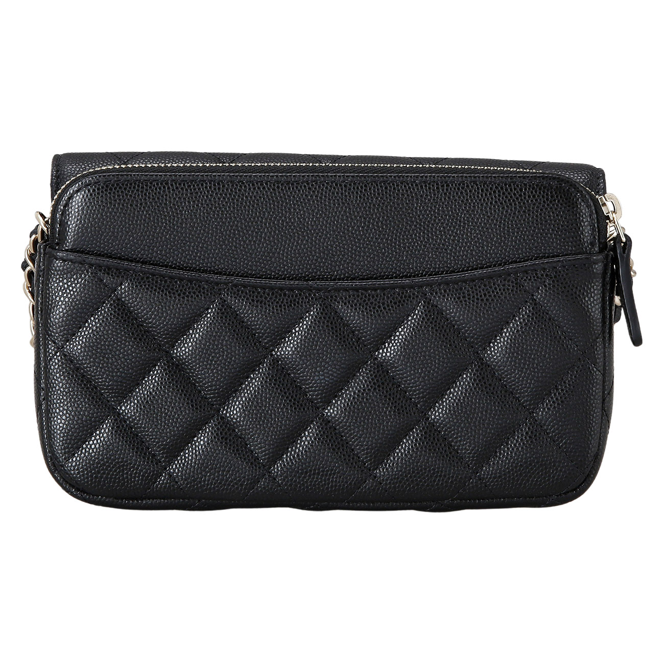 CHANEL(USED)샤넬 클래식 더블 폰홀더백 블랙 샴페인골드 AP2096