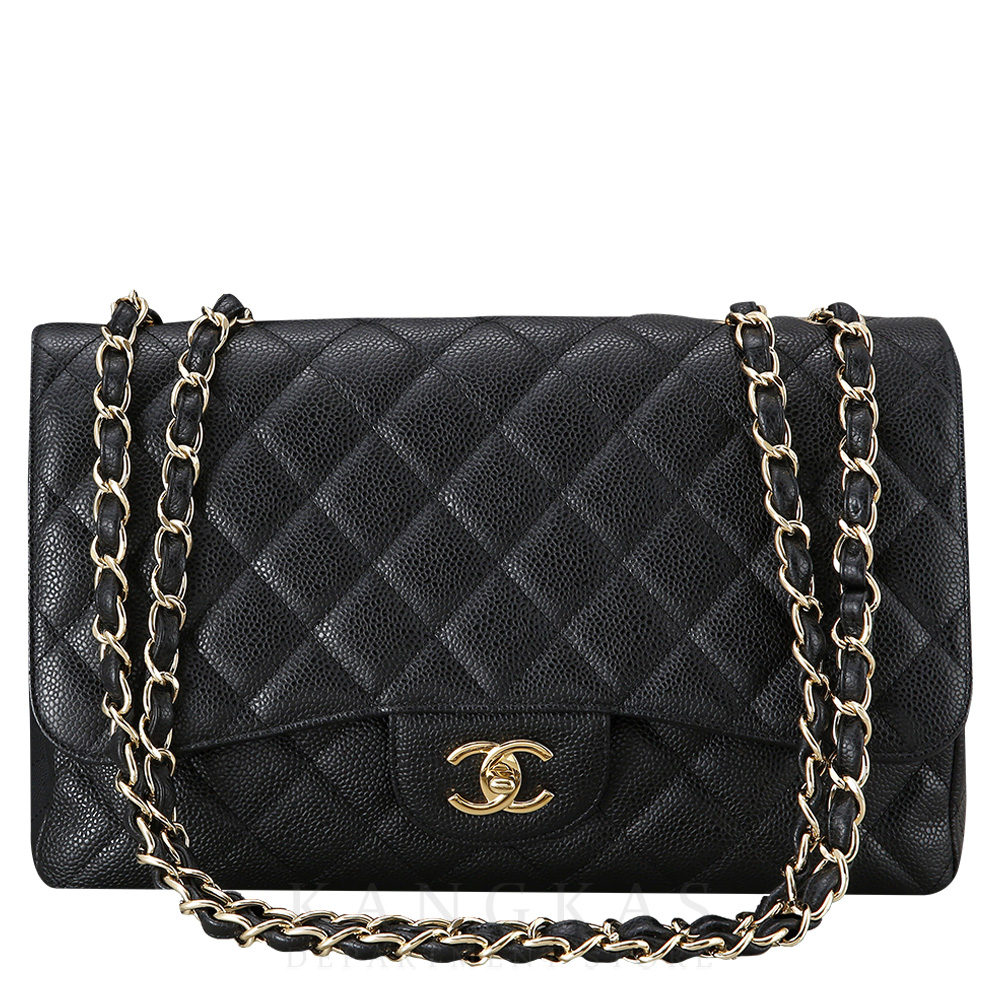 CHANEL(USED)샤넬 캐비어 클래식 라지 원플랩백 금장