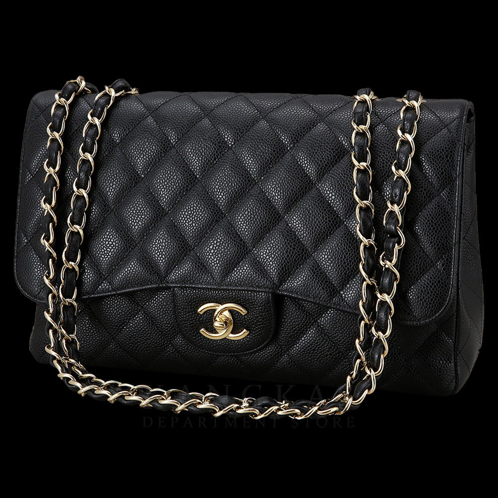 CHANEL(USED)샤넬 캐비어 클래식 라지 원플랩백 금장