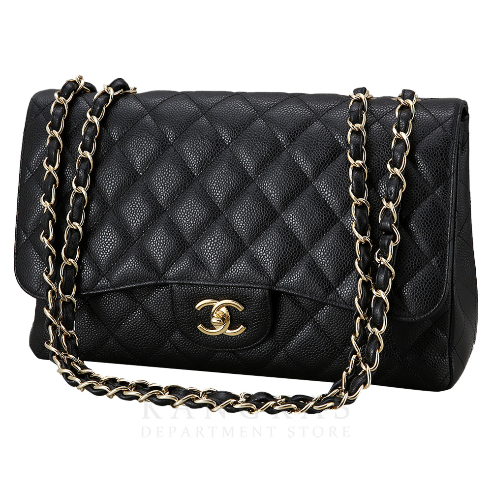 CHANEL(USED)샤넬 캐비어 클래식 라지 원플랩백 금장