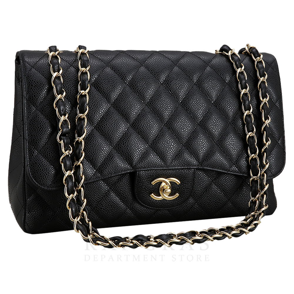 CHANEL(USED)샤넬 캐비어 클래식 라지 원플랩백 금장