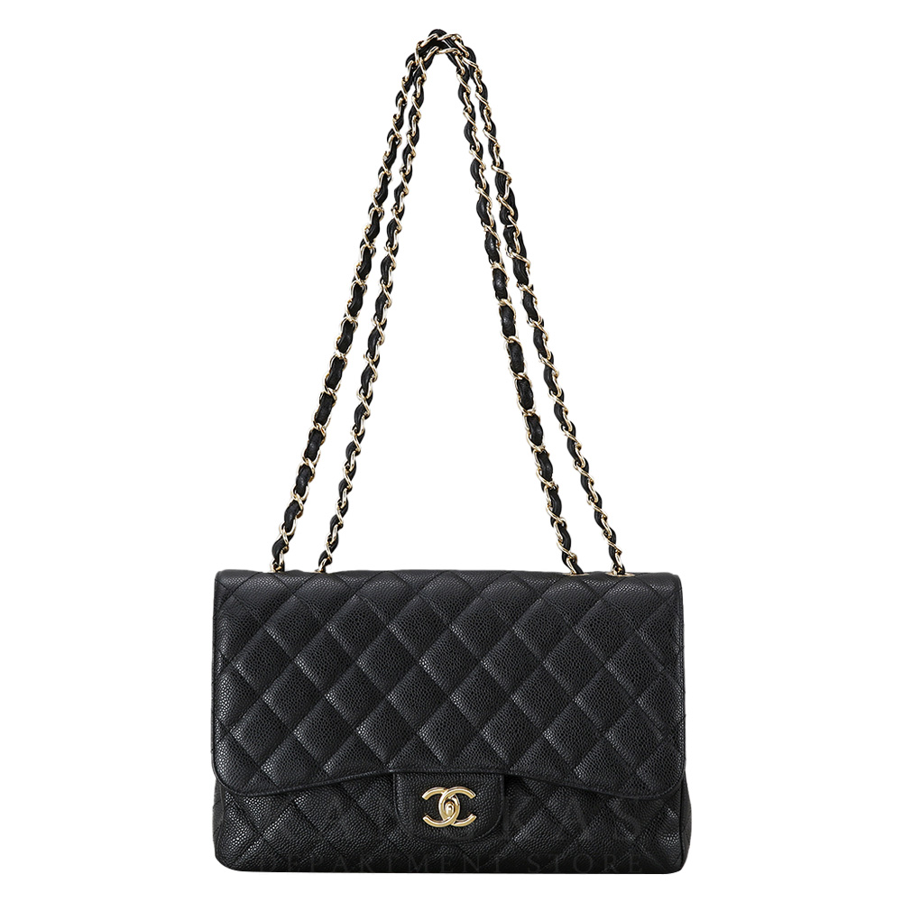 CHANEL(USED)샤넬 캐비어 클래식 라지 원플랩백 금장