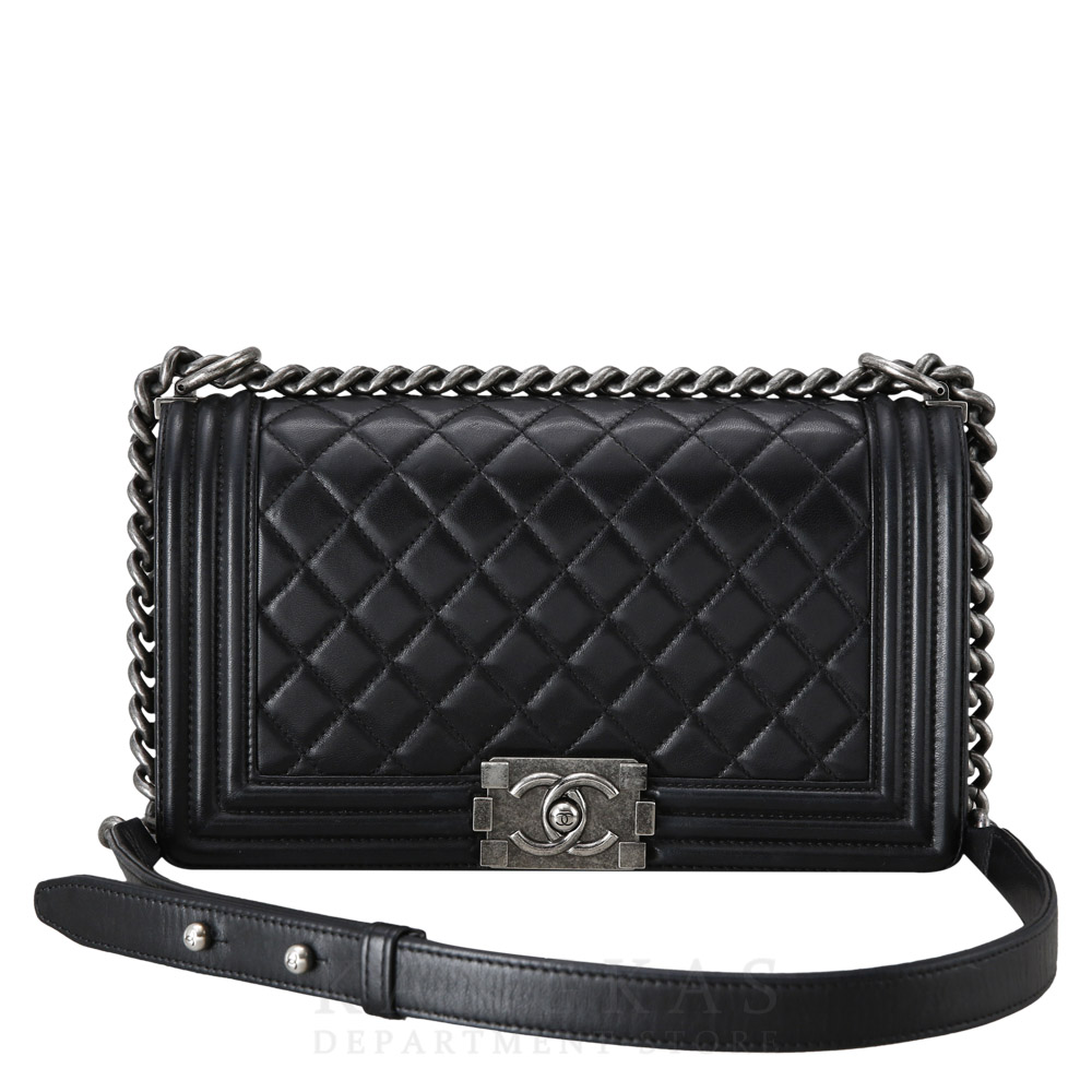 CHANEL(USED)샤넬 보이샤넬 미듐 은장