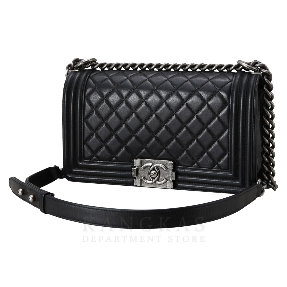CHANEL(USED)샤넬 보이샤넬 미듐 은장