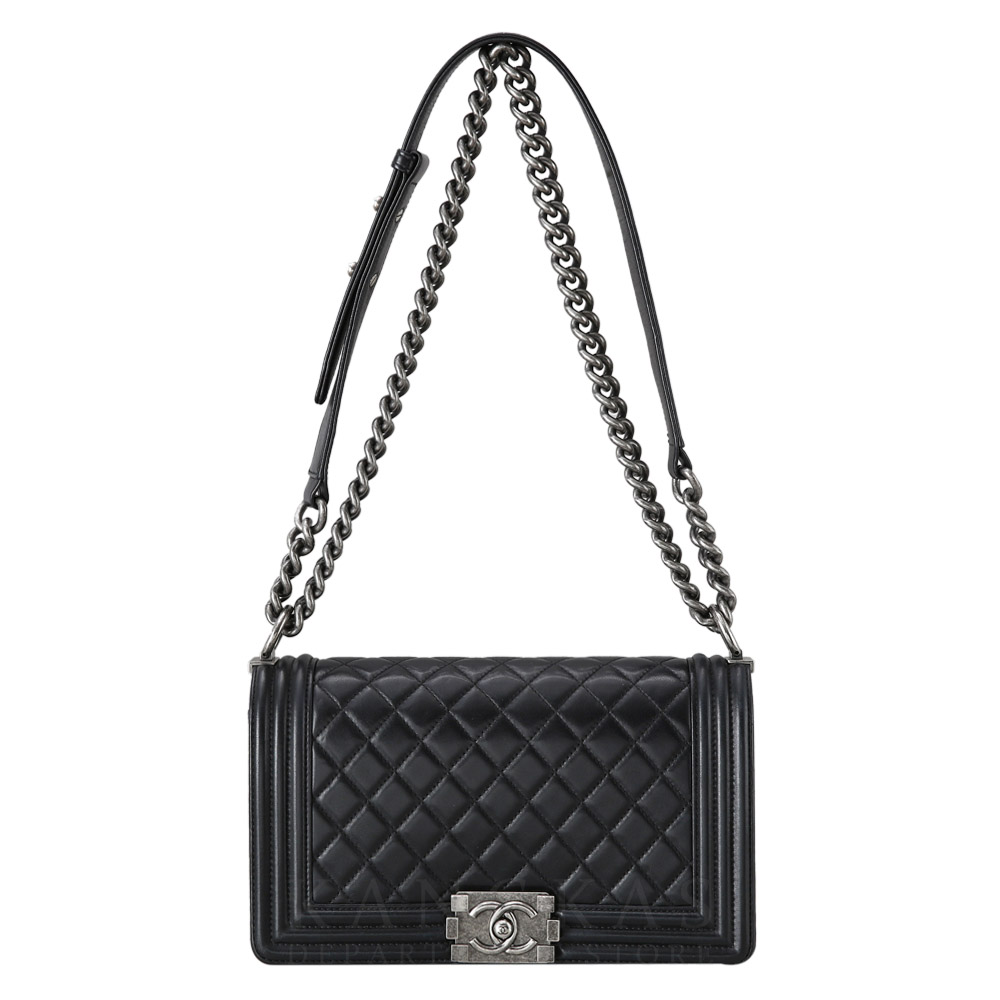 CHANEL(USED)샤넬 보이샤넬 미듐 은장