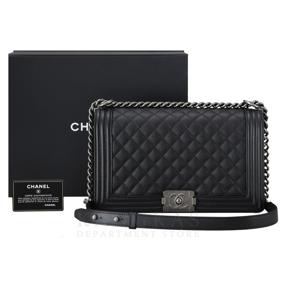 CHANEL(USED)샤넬 보이샤넬 캐비어 라지 블랙