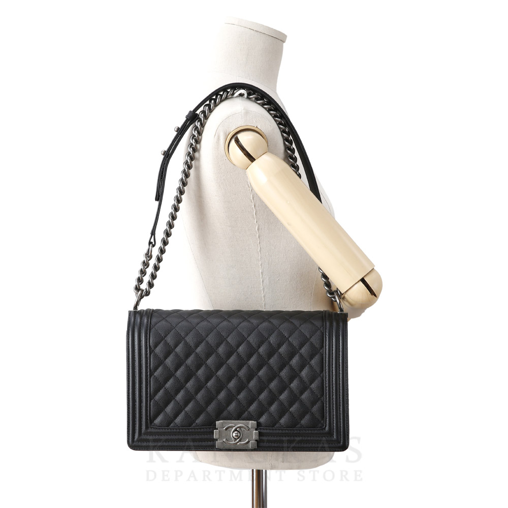 CHANEL(USED)샤넬 보이샤넬 캐비어 라지 블랙