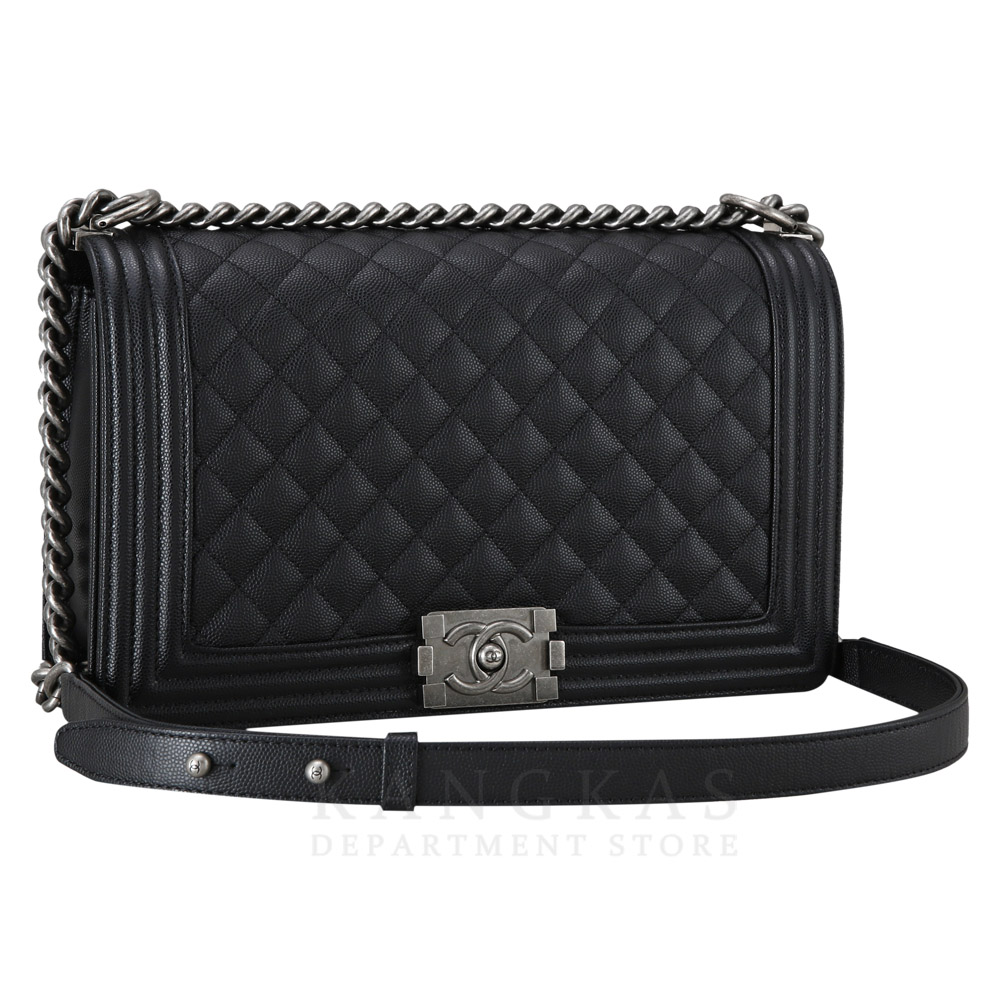 CHANEL(USED)샤넬 보이샤넬 캐비어 라지 블랙