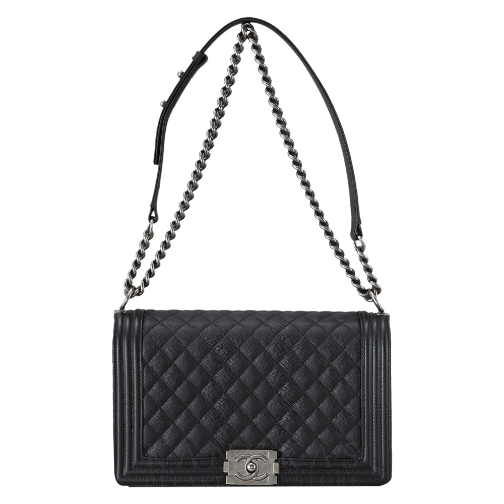 CHANEL(USED)샤넬 보이샤넬 캐비어 라지 블랙