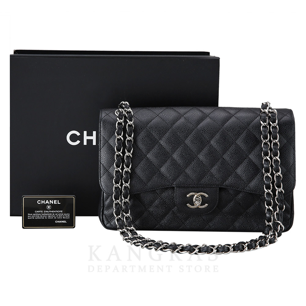 CHANEL(USED)샤넬 클래식 캐비어 점보 블랙