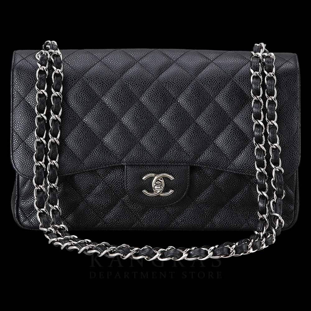 CHANEL(USED)샤넬 클래식 캐비어 점보 블랙