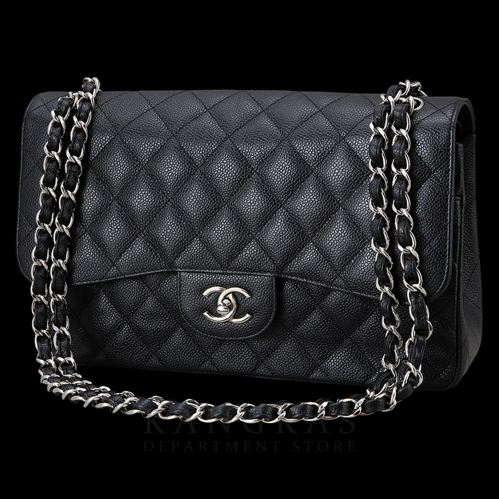 CHANEL(USED)샤넬 클래식 캐비어 점보 블랙