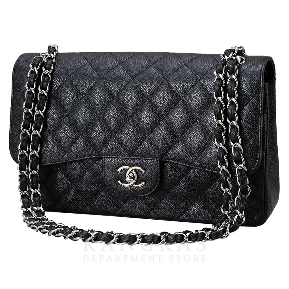 CHANEL(USED)샤넬 클래식 캐비어 점보 블랙