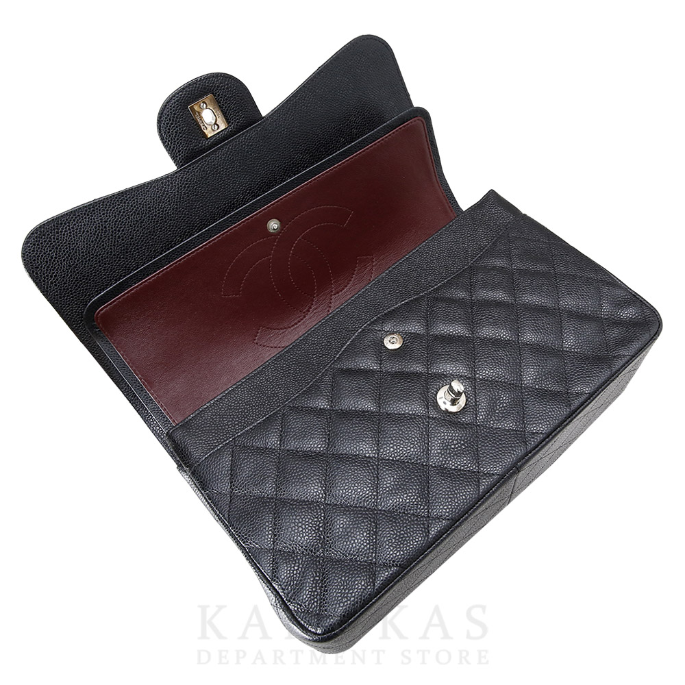 CHANEL(USED)샤넬 클래식 캐비어 점보 블랙