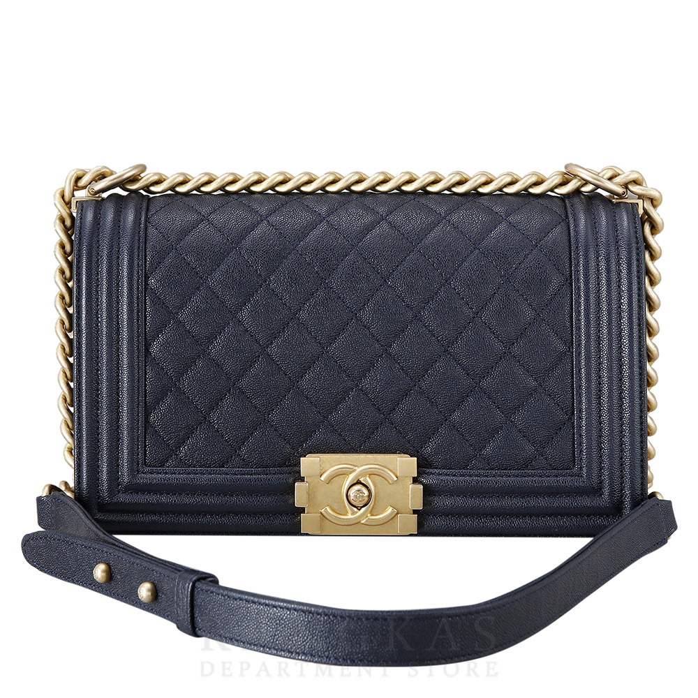 CHANEL(USED)샤넬 캐비어 보이샤넬 미듐