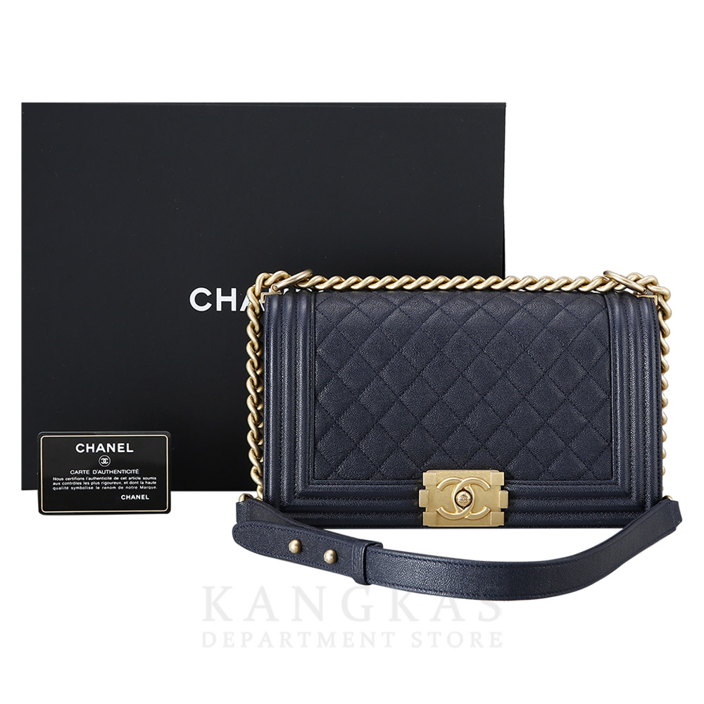 CHANEL(USED)샤넬 캐비어 보이샤넬 미듐