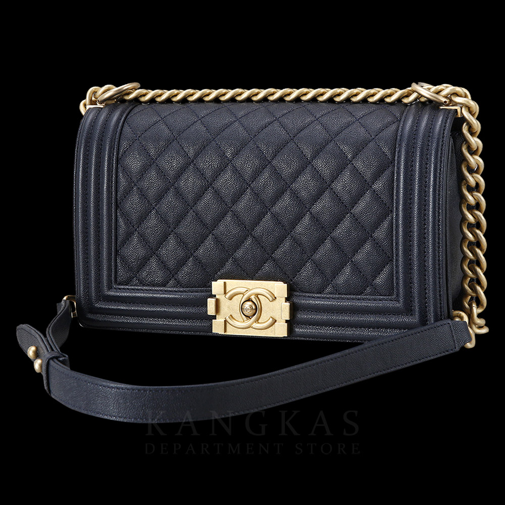 CHANEL(USED)샤넬 캐비어 보이샤넬 미듐
