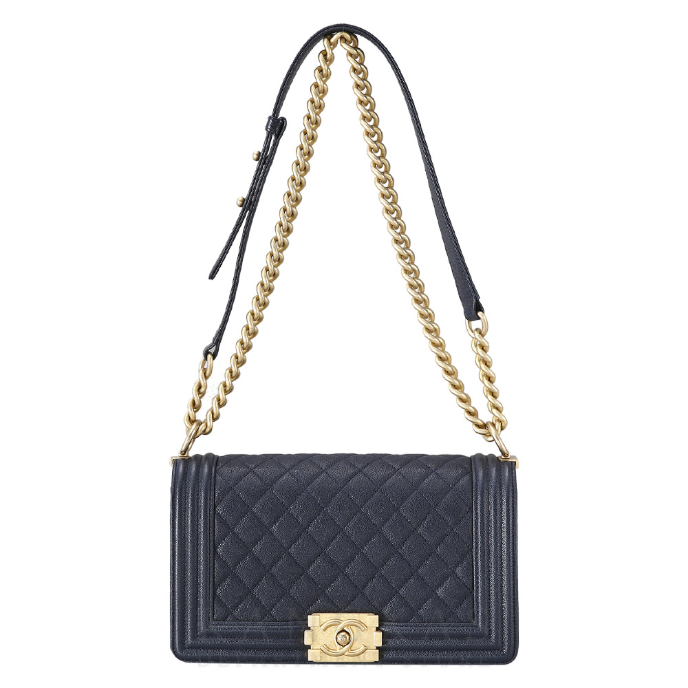 CHANEL(USED)샤넬 캐비어 보이샤넬 미듐