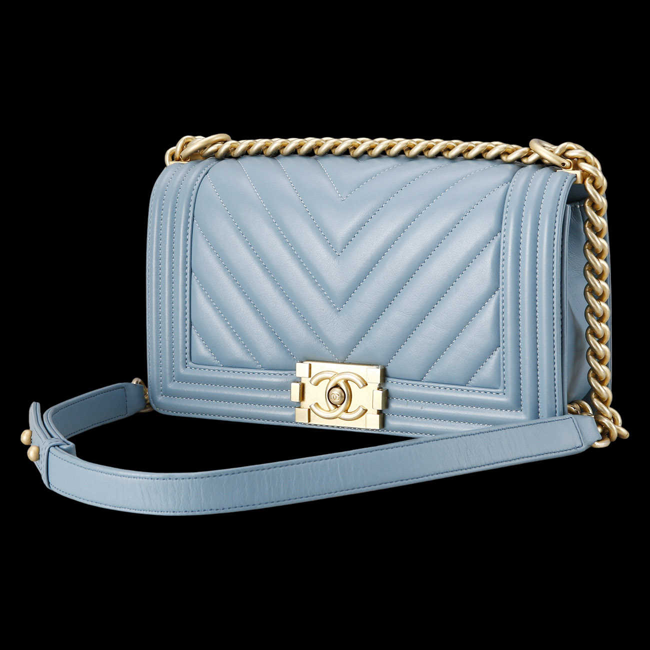 CHANEL(USED)샤넬 보이샤넬 쉐브론 미듐