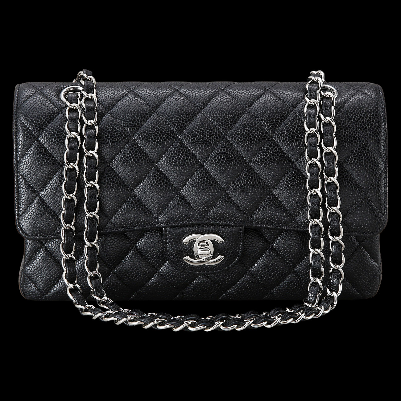CHANEL(USED)샤넬 클래식 캐비어 미듐
