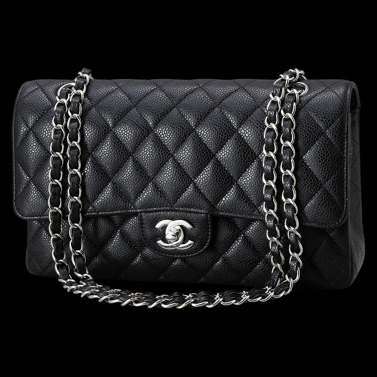 CHANEL(USED)샤넬 클래식 캐비어 미듐
