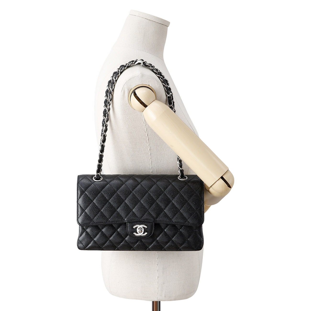 CHANEL(USED)샤넬 클래식 캐비어 미듐